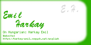 emil harkay business card